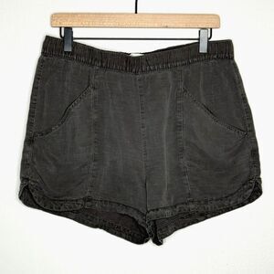 C&C California Womens‎ Linen Blend Shorts Large Brown Gray Coastal Summer Boho